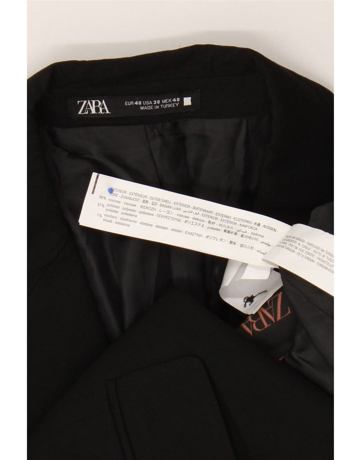Мужской пиджак Zara на 2 пуговицах EU 48, средний черный из вискозы