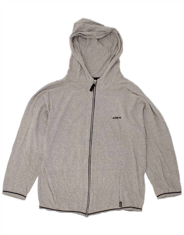 ASICS Mens Zip Hoodie Sweater Medium Grey Cotton Vintage Asics and Second-Hand Asics from Messina Hembry 