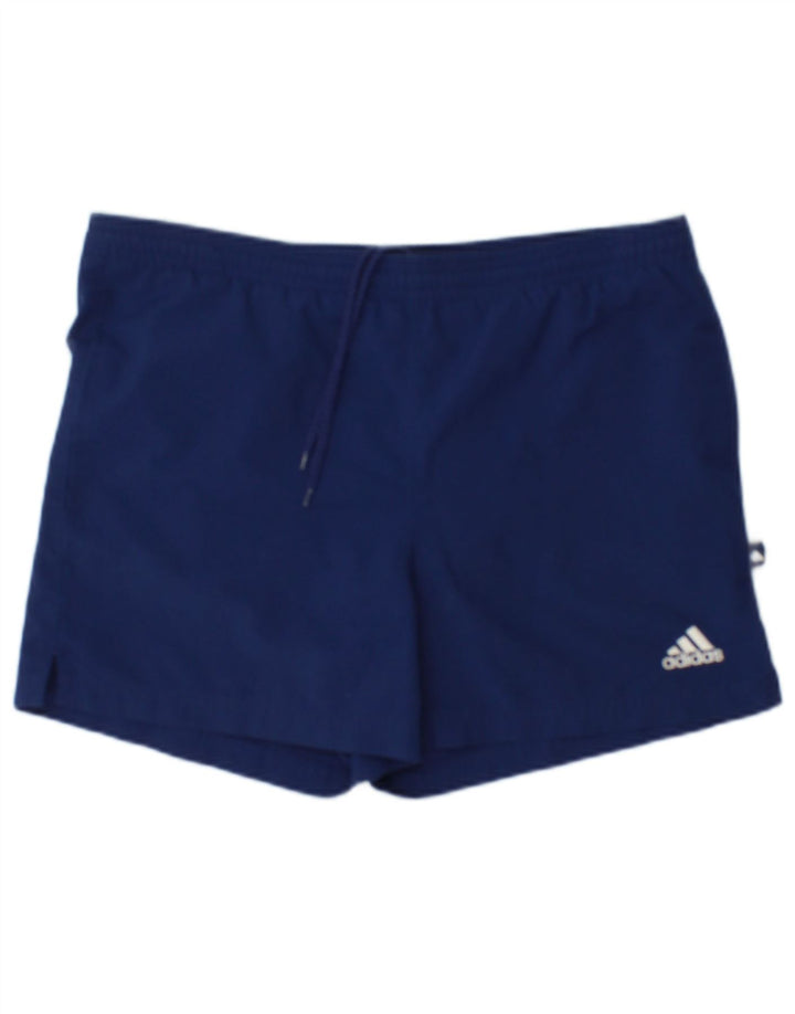 Мужские спортивные шорты Adidas среднего размера, темно-синие, полиэстер