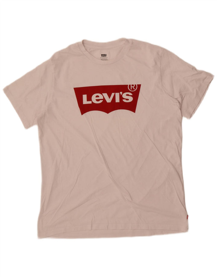 Мужская футболка с рисунком Levi's, большая белая