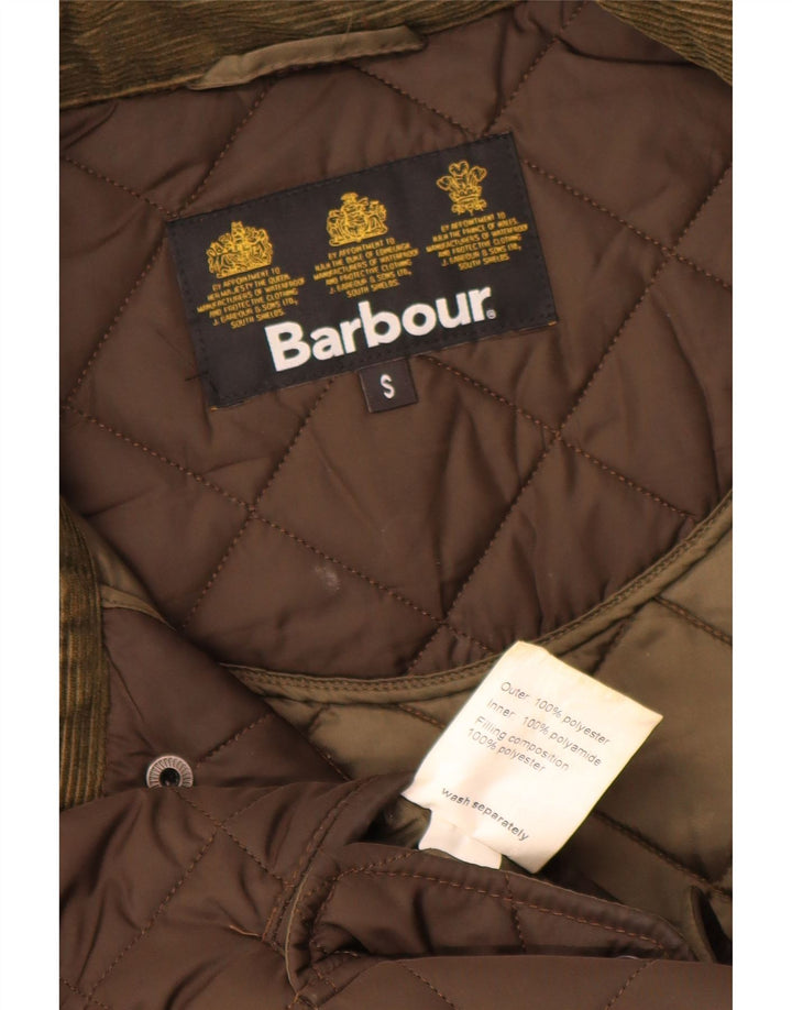 Мужская стеганая куртка Barbour UK 36 маленькая коричневая из полиэстера