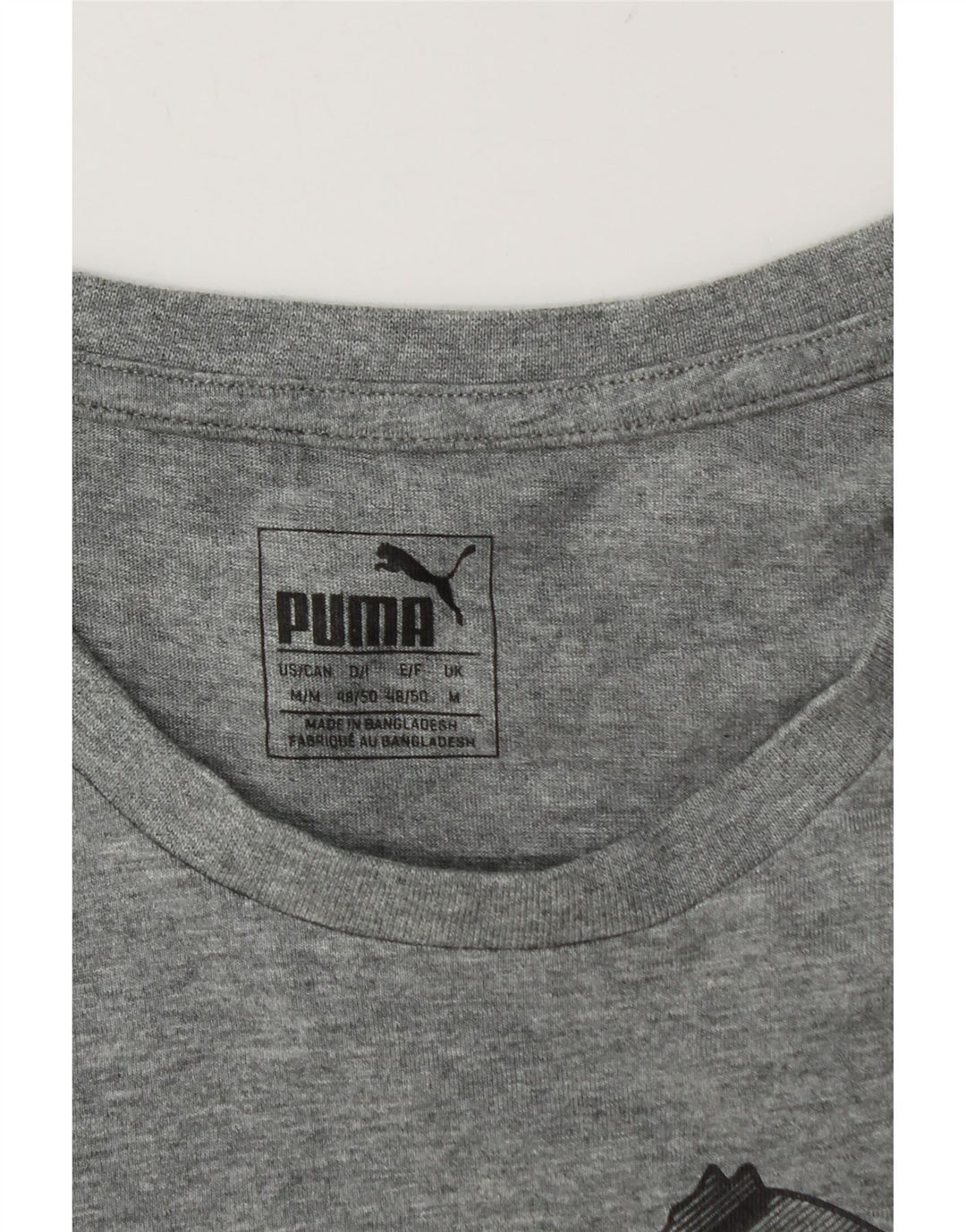 Мужская футболка с рисунком Puma, средний серый в крапинку