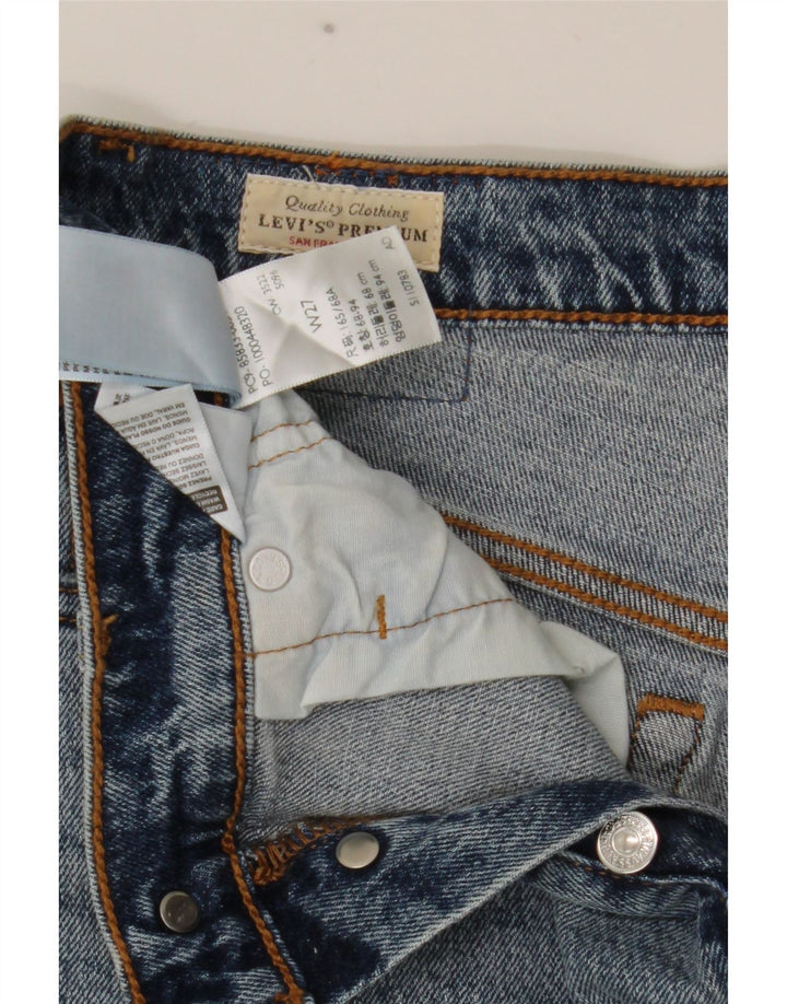 Женские джинсовые шорты Levi's 501 W27, маленькие синие, хлопок