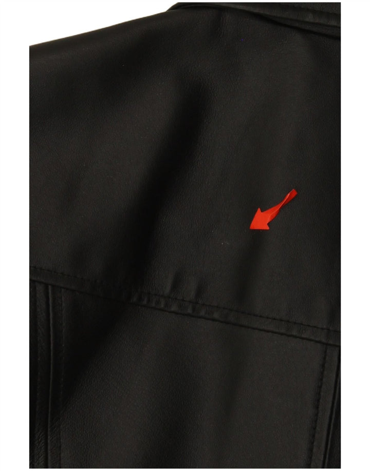 Женская кожаная куртка Covington UK 14, черная кожа среднего размера