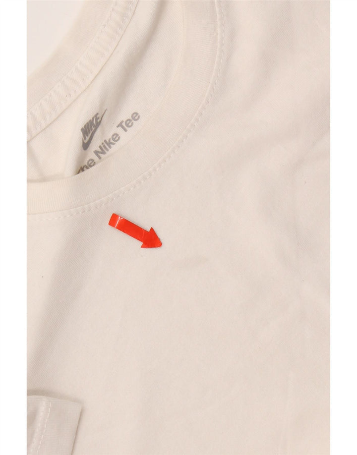 Мужская футболка Nike из хлопка белого цвета среднего размера