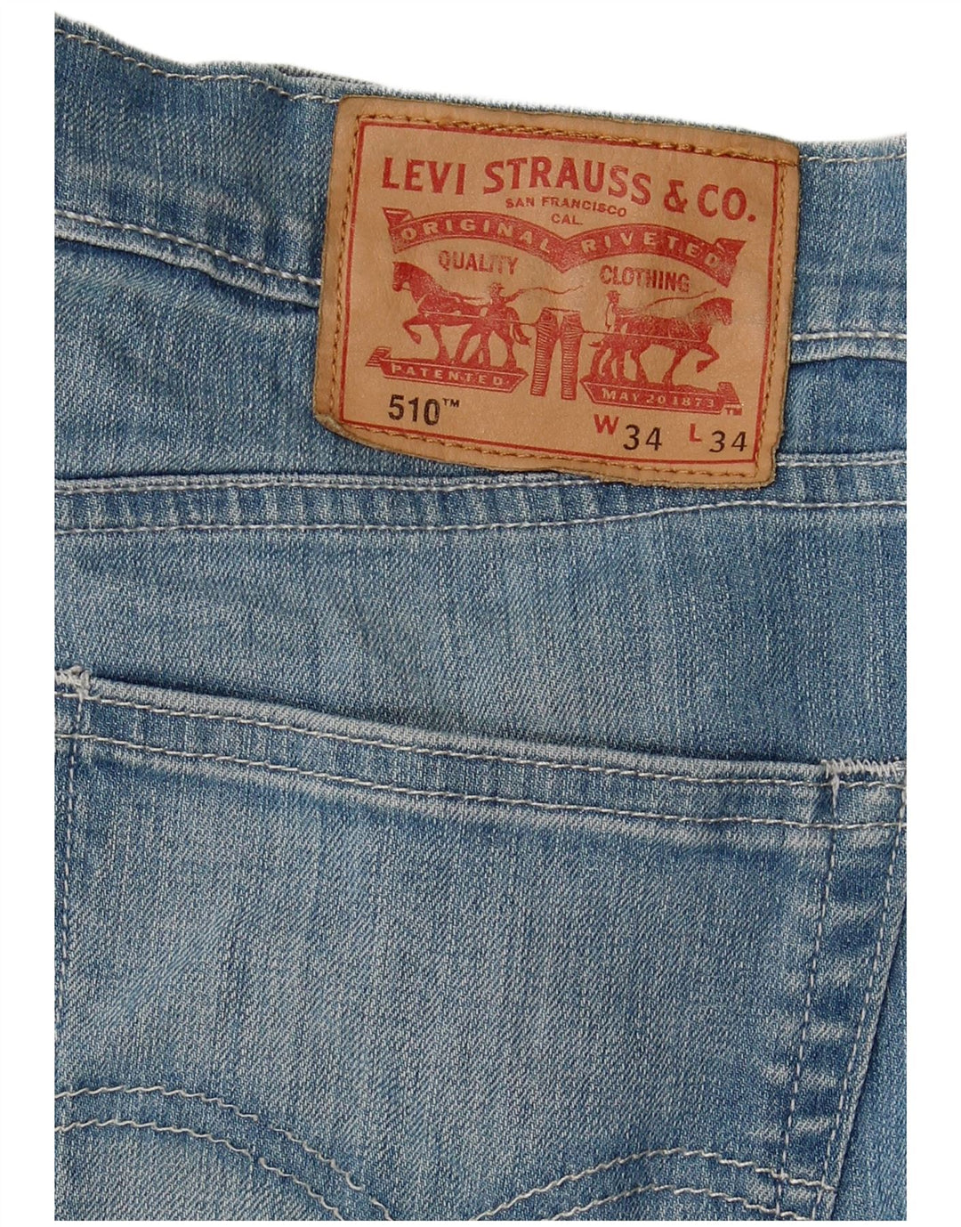 Мужские джинсы скинни LEVI'S 510 W34 L34 Синие, хлопок