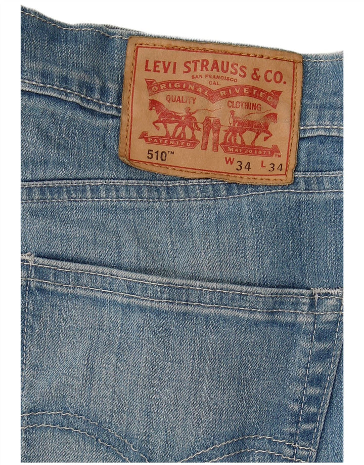 Мужские джинсы скинни LEVI'S 510 W34 L34 Синие, хлопок