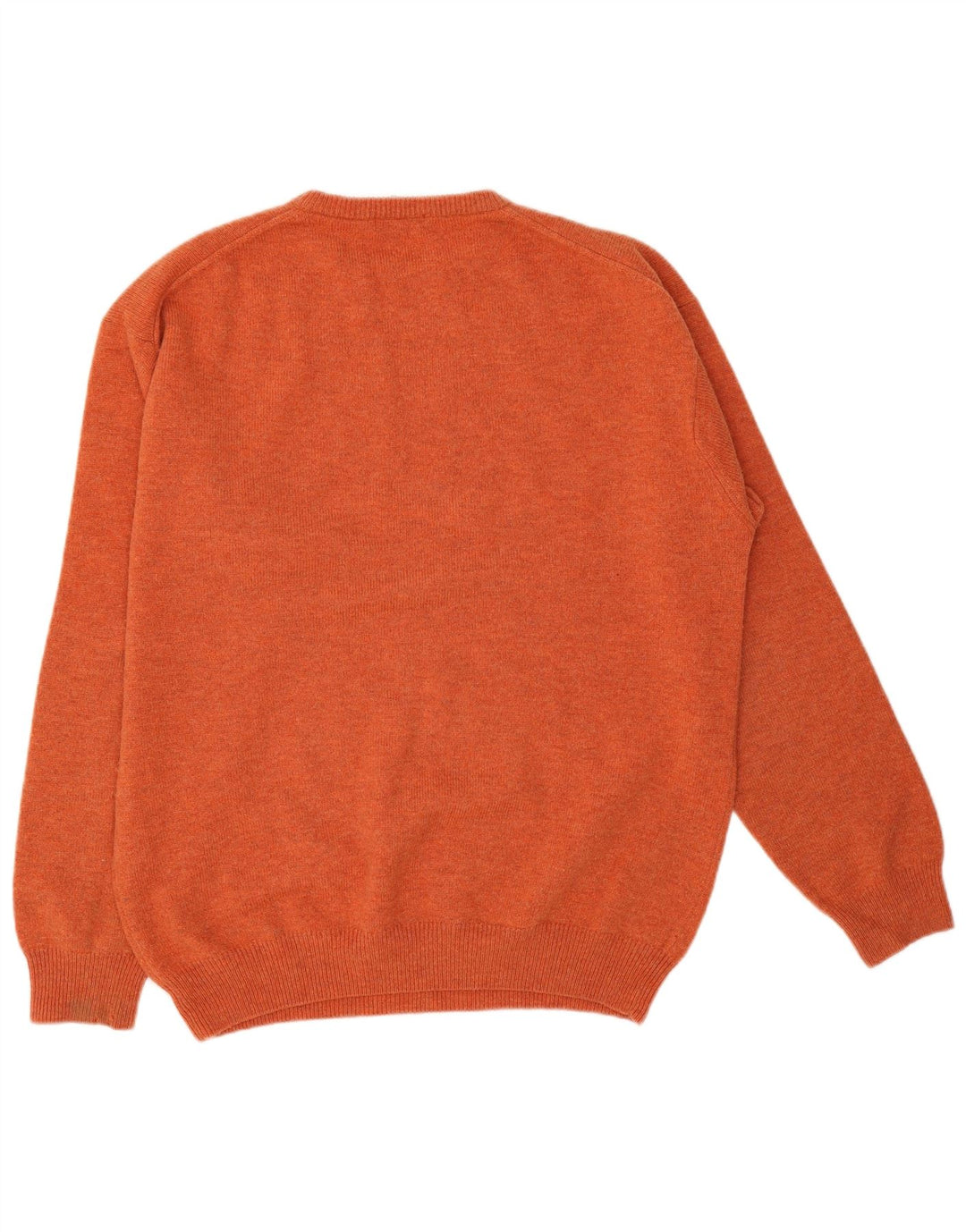 Мужской джемпер с круглым вырезом Gant XL оранжевый из овечьей шерсти