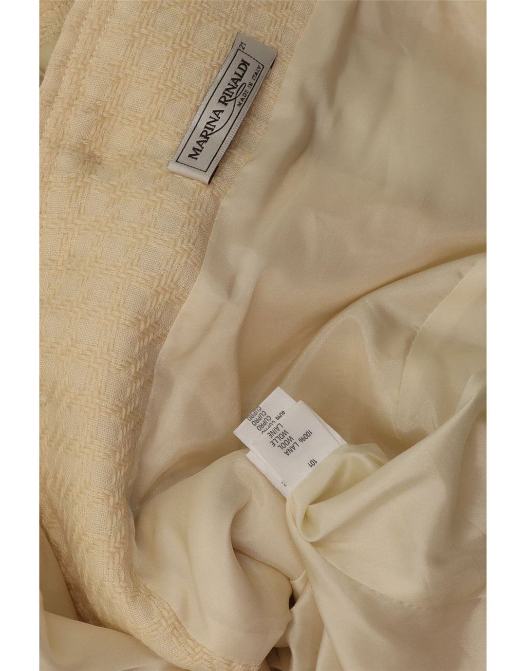 MARINA RINALDI Womens 5 Button Blazer Jacket Size 21 Medium Off White Wool