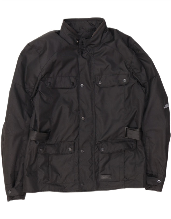 Винтажная мужская куртка Moto Racer UK 44 2XL, черный полиэстер