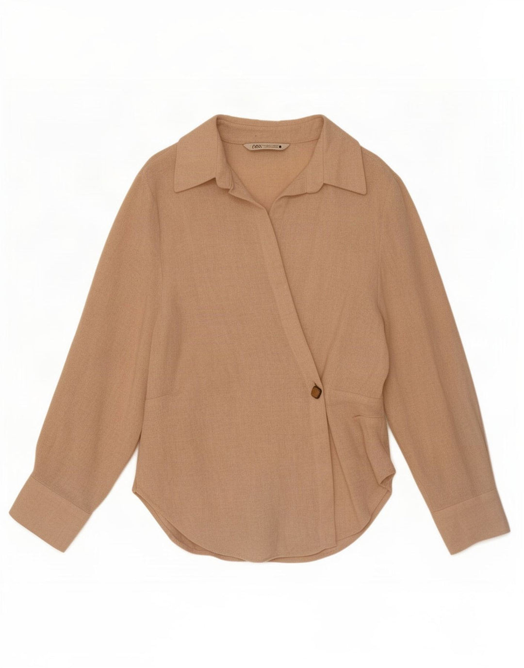 Женская рубашка Zara UK 16, большая, бежевая