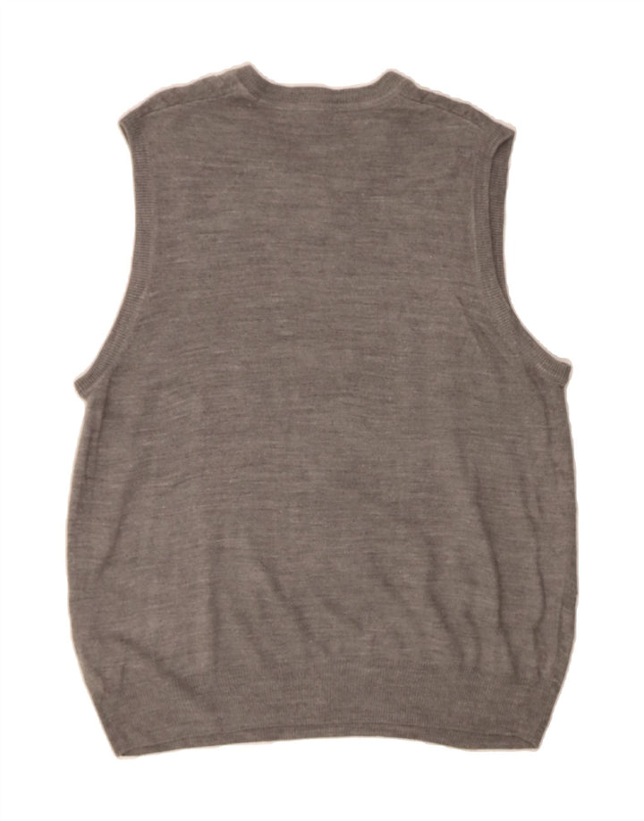 DOCKERS Mens Vest Tank Top XL Grey Argyle/Diamond Acrylic Vintage Dockers and Second-Hand Dockers from Messina Hembry 
