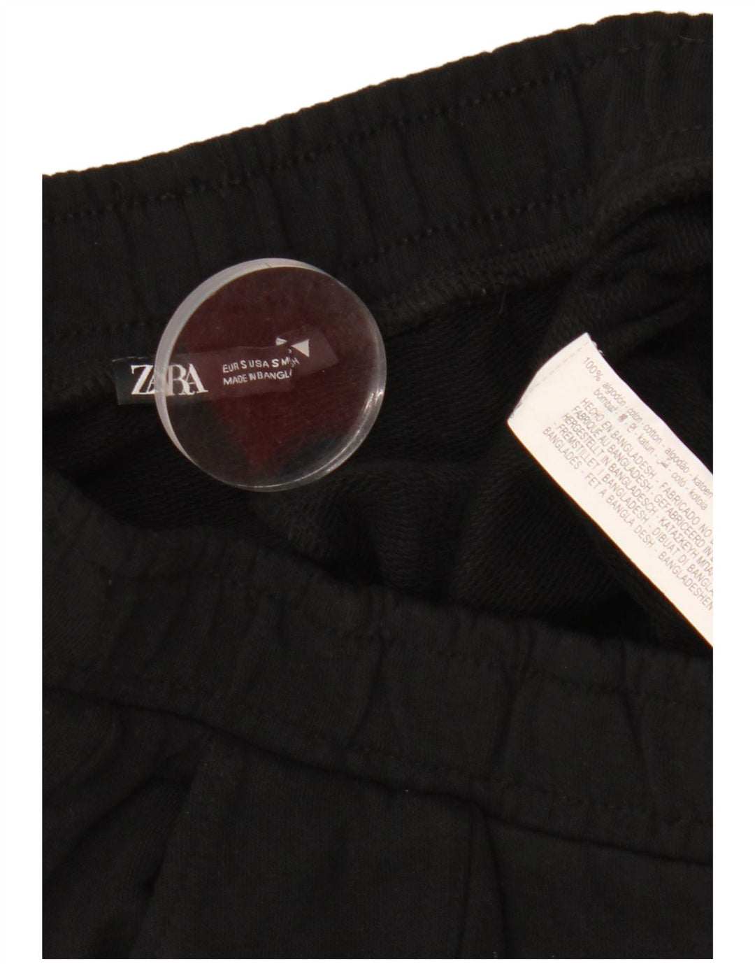 Женские спортивные брюки карго Zara UK 10, маленькие черные хлопковые