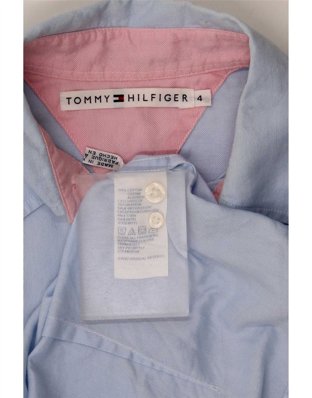 Женская рубашка Tommy Hilfiger US 4, маленький синий хлопок