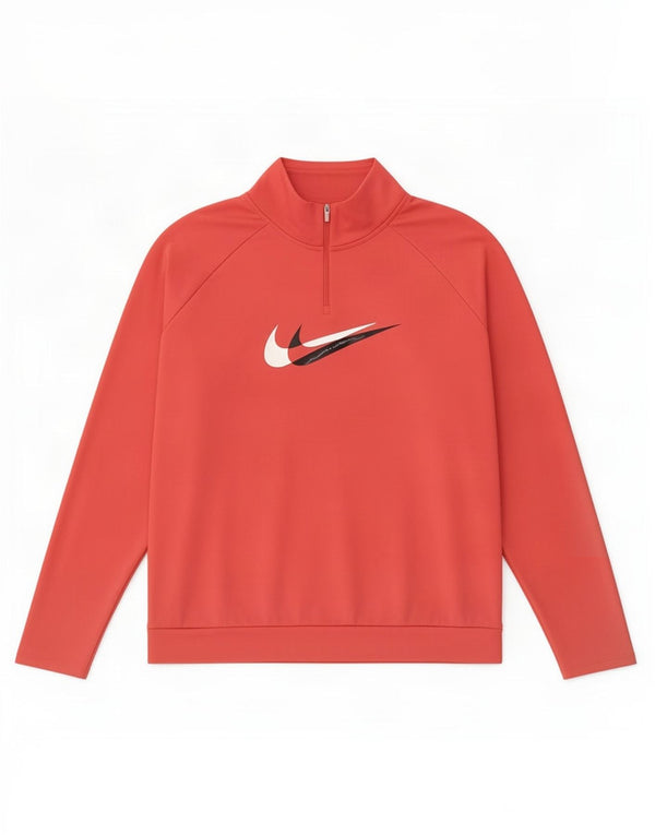 Женский спортивный костюм-пуловер с воротником на молнии Nike Dri Fit UK 18 XL, розовый полиэстер