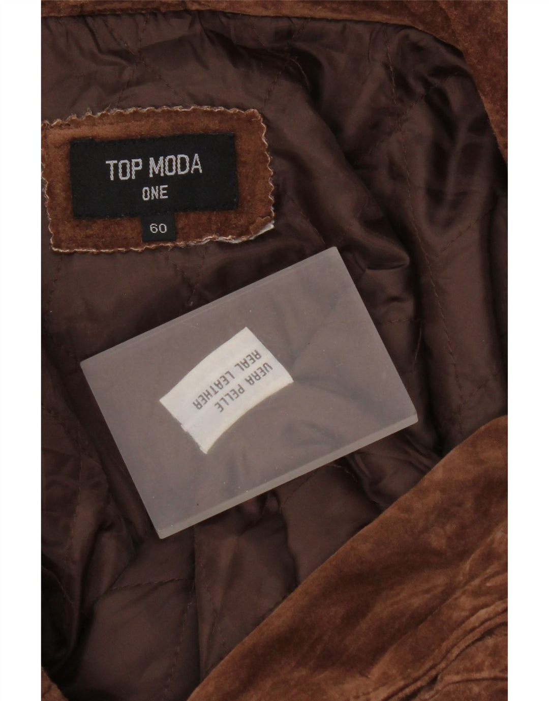 Винтажная мужская замшевая куртка, размер 60, 3XL, коричневая кожа