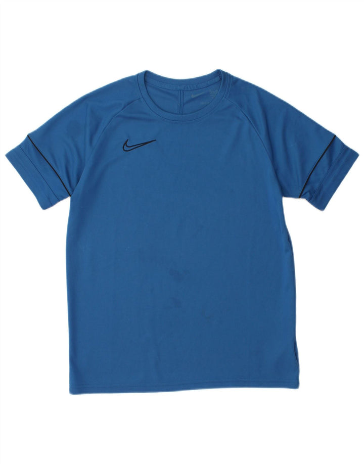Футболка NIKE для мальчиков Dri Fit, топ 13–14 лет, синий полиэстер, спортивный размер XL