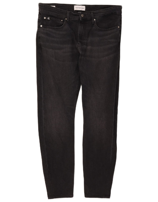 Мужские узкие джинсы Calvin Klein W33 L32, черный хлопок