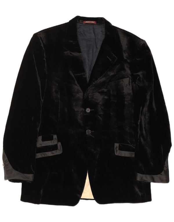 Мужской велюровый пиджак Paul Smith с 2 пуговицами UK 44 2XL, черная вискоза