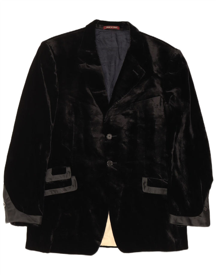 Мужской велюровый пиджак Paul Smith с 2 пуговицами UK 44 2XL, черная вискоза
