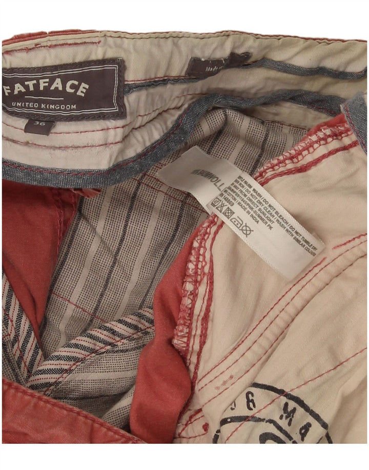 Мужские шорты-карго Fat Face W36, большие красные, хлопковые