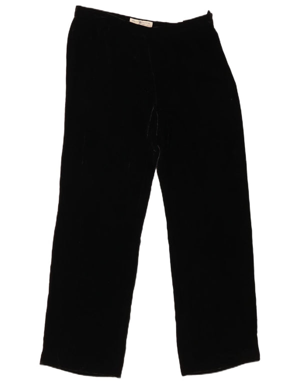 Blunauta Женские бархатные повседневные брюки широкого кроя IT 42 Medium W30 L27 Черные