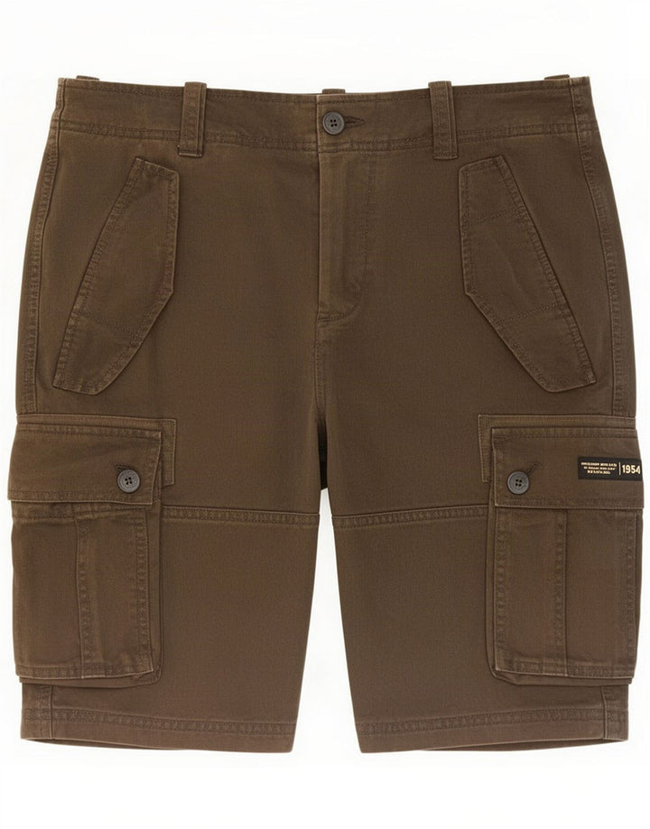 Superdry Мужские обычные шорты-карго, средние W32, коричневый хлопок