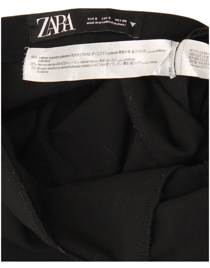 Женские узкие повседневные брюки ZARA, маленькие W26 L27, черные, полиэстер