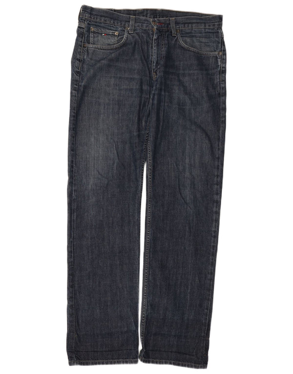Мужские прямые джинсы Tommy Hilfiger W34 L34 темно-синие, хлопок