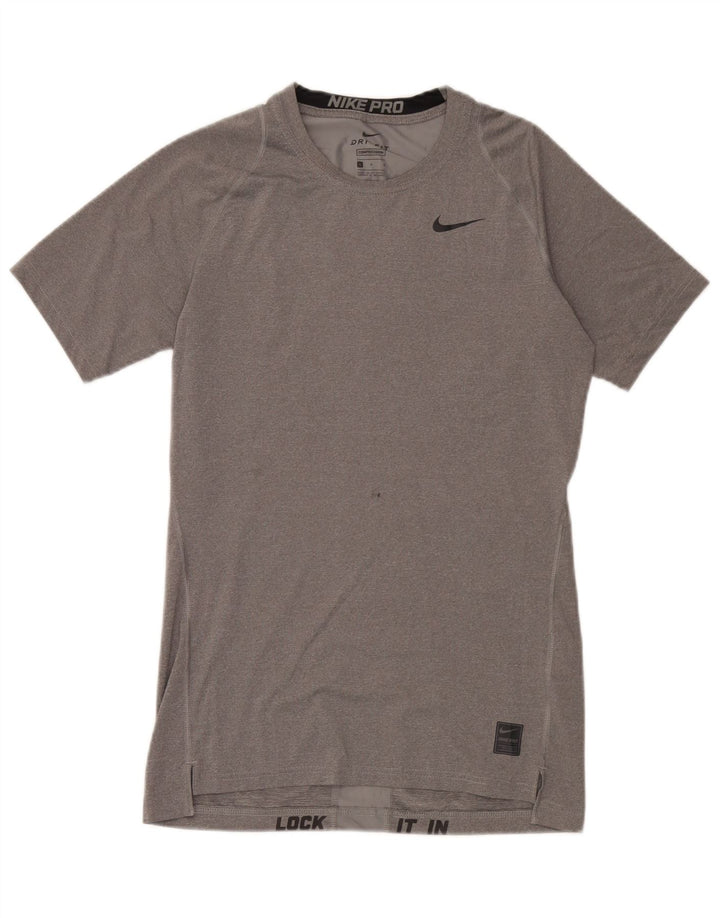 Мужская футболка Nike Dri Fit, большой серый полиэстер