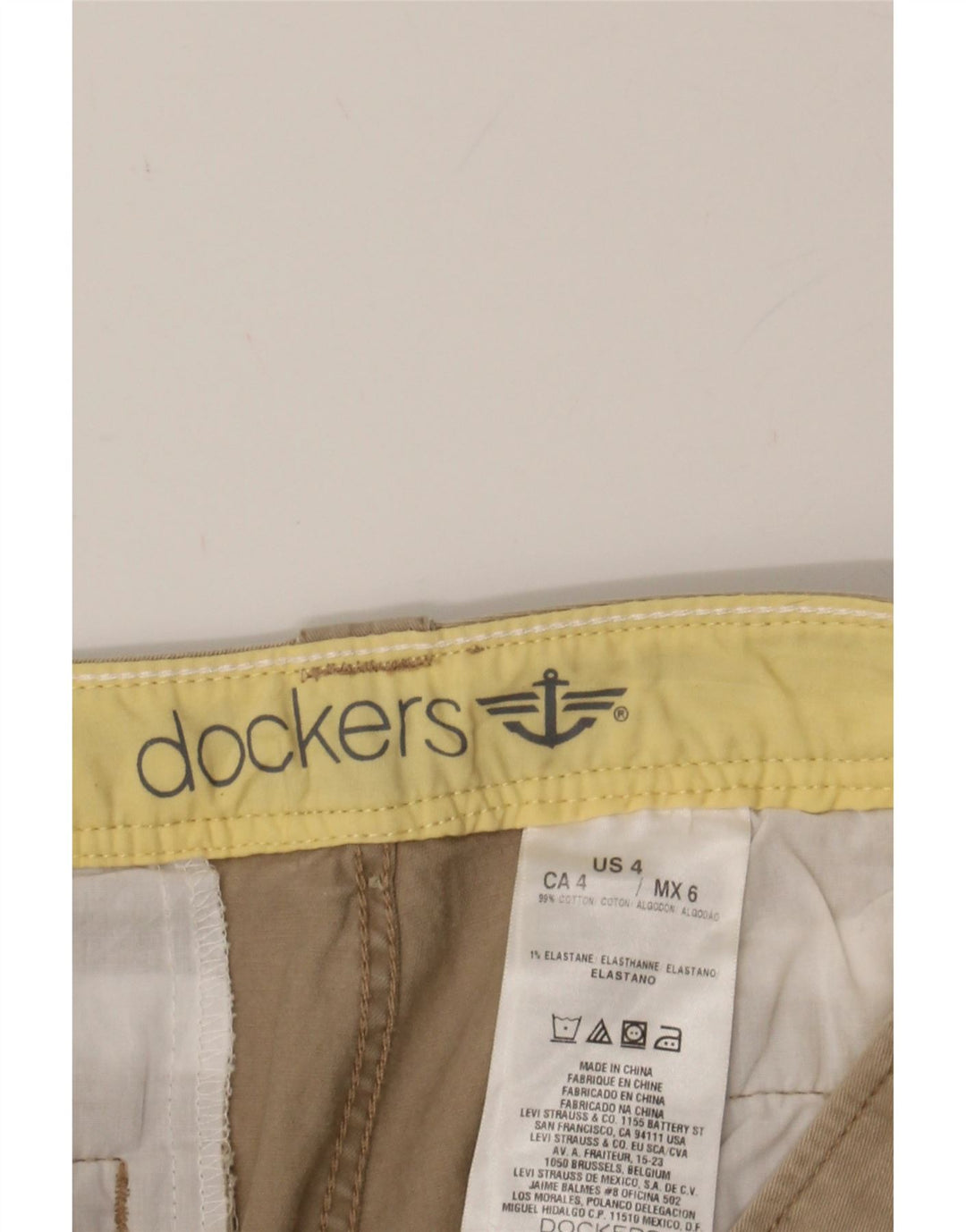 DOCKERS Womens Casual Shorts US 4 Small W28  Brown Cotton Vintage Dockers and Second-Hand Dockers from Messina Hembry 