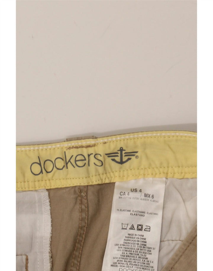 DOCKERS Womens Casual Shorts US 4 Small W28  Brown Cotton Vintage Dockers and Second-Hand Dockers from Messina Hembry 