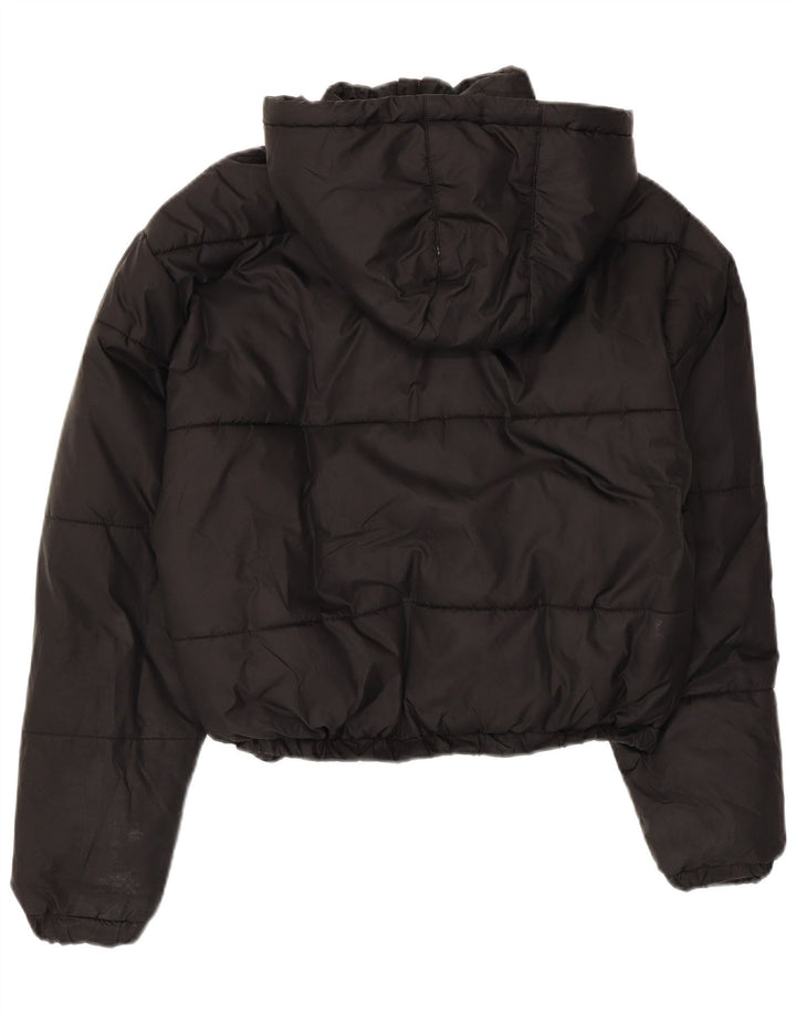 Женская укороченная стеганая куртка оверсайз с капюшоном Ellesse UK 6 XS, черный полиэстер