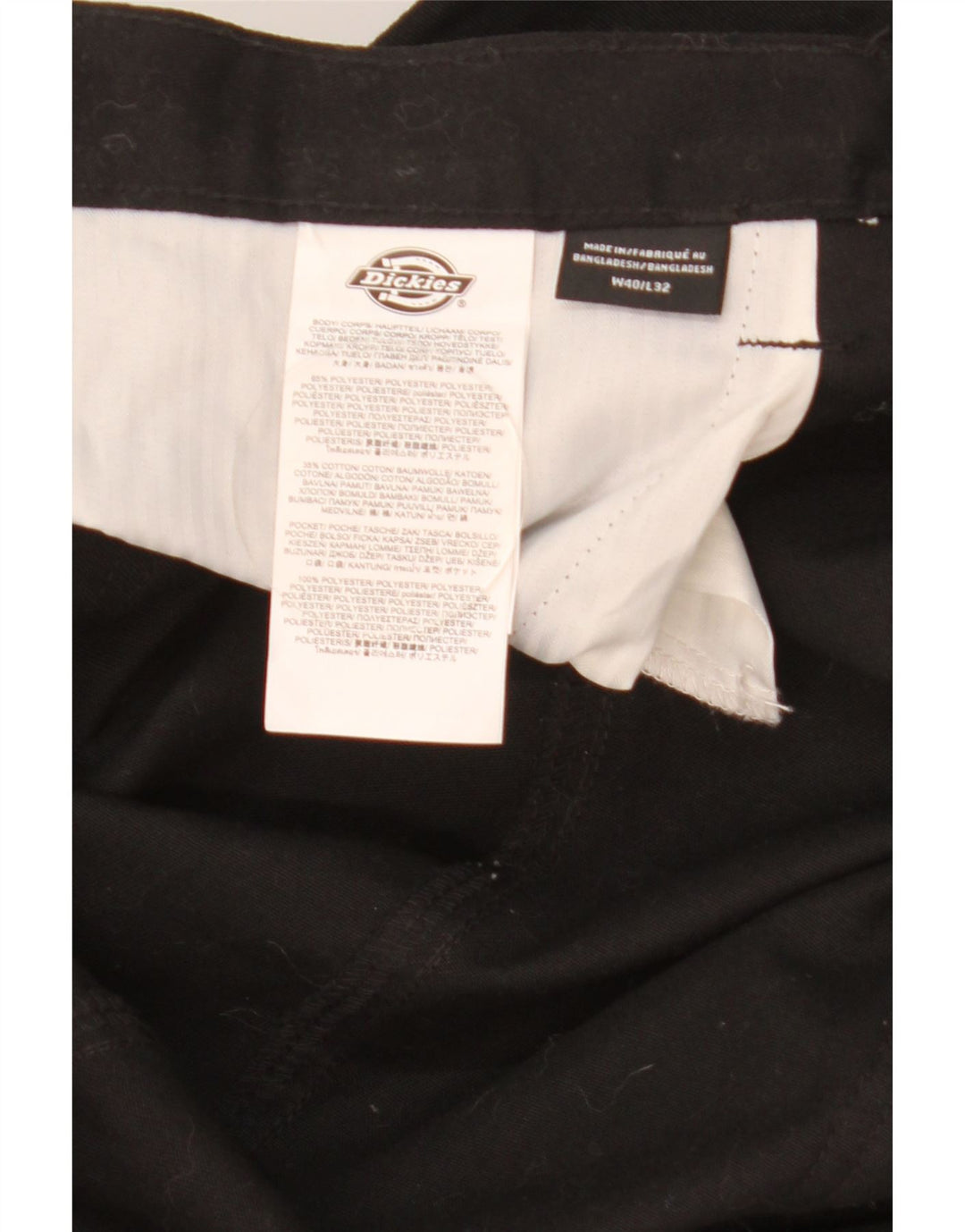 Мужские прямые брюки-карго Dickies W40 L32, черный полиэстер