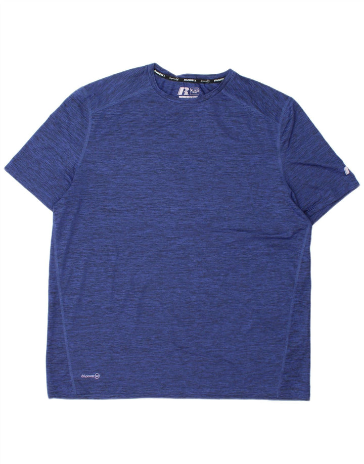 Мужская футболка RUSSELL ATHLETIC Dri-Power UK 46/48 XL Темно-синяя в крапинку