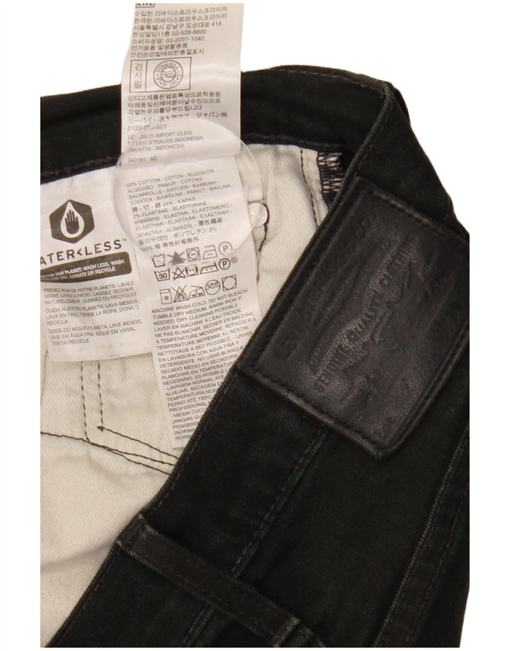 Мужские узкие джинсы Levi's W30 L30, черный хлопок