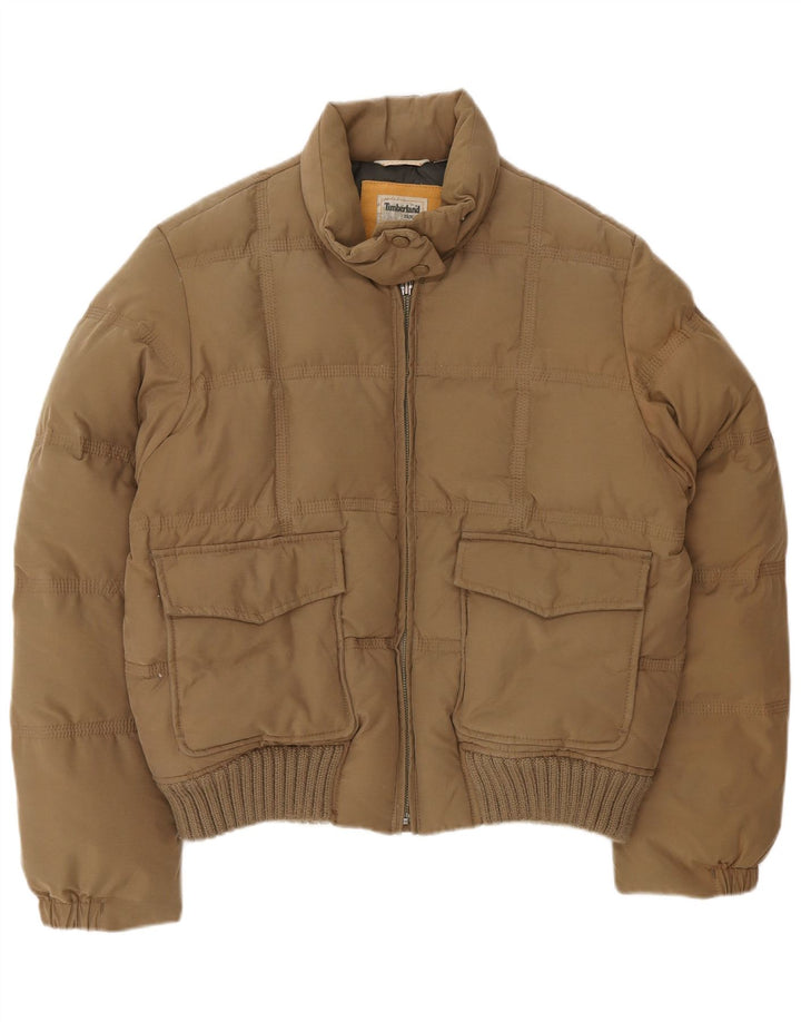 Женская стеганая куртка Timberland UK 12, хлопковый средний коричневый цвет