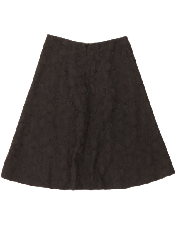 Женская юбка-трапеция Intrend UK 12 Medium W30, черная с цветочным принтом