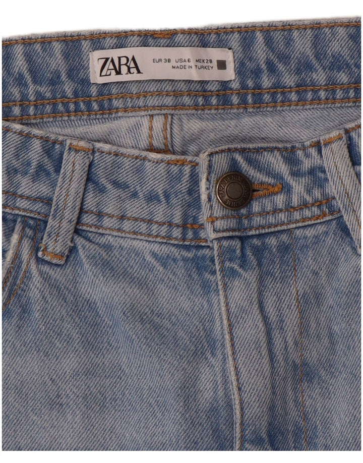 Женские прямые джинсы Zara EU 38, маленькие W28 L34, синие