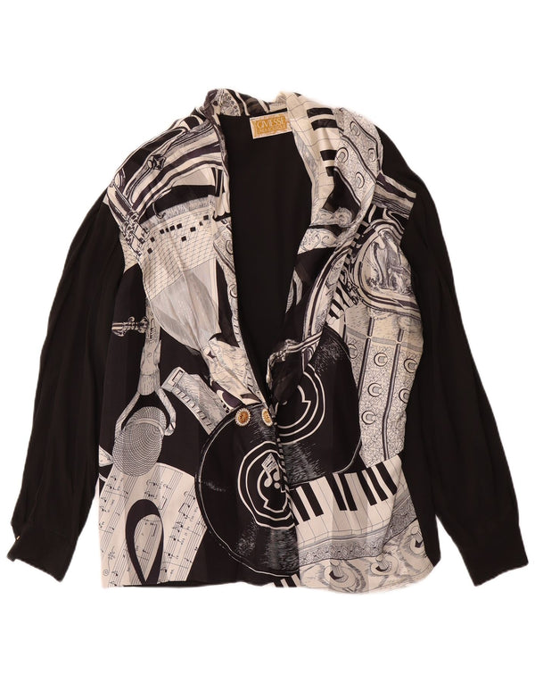 GIVIESSE Женский кардиган с абстрактным узором UK 18 XL Черный