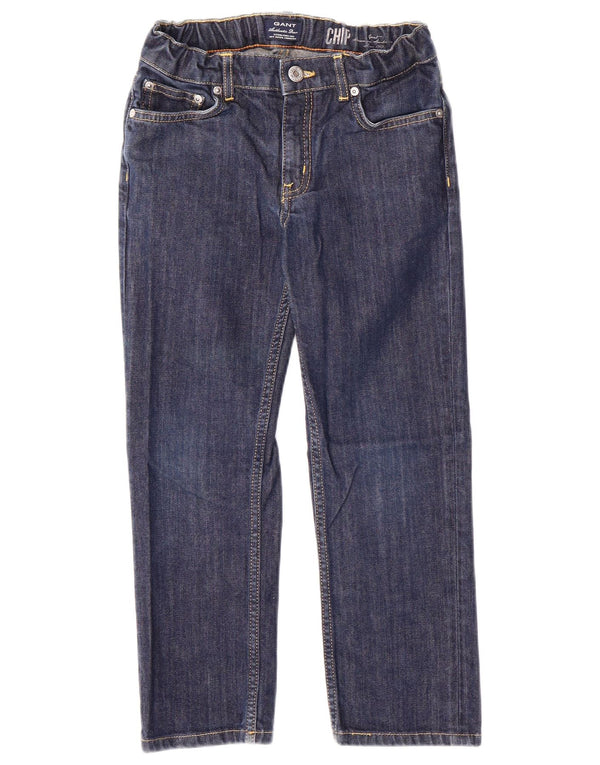 GANT Boys Chip Straight Jeans 9-10 Years W22 L20 Blue Cotton