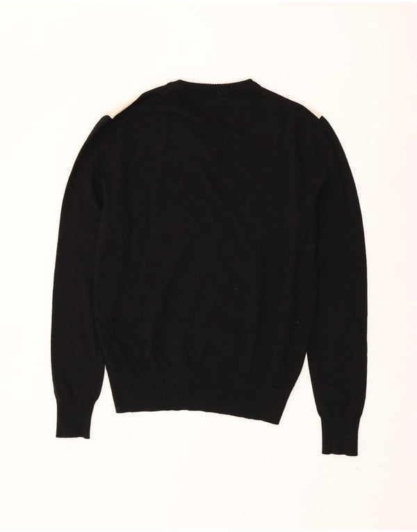 Calvin Klein Jeans Женский джемпер с v-образным вырезом, маленький шерстяной свитер в черную полоску