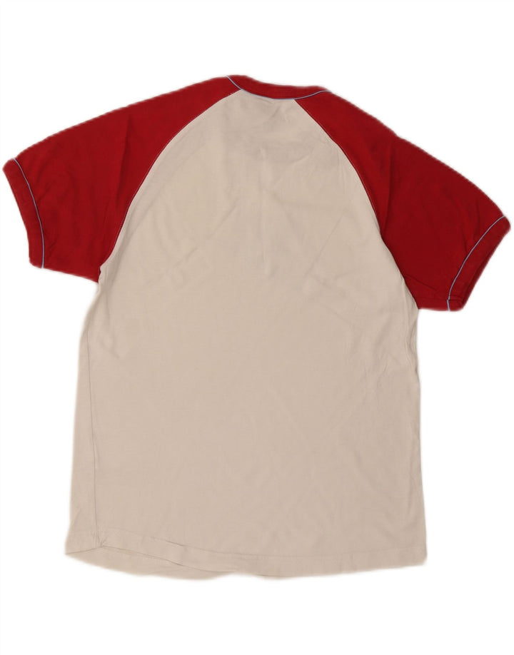 Мужская футболка с рисунком NIKE, Великобритания, размер 36/38, маленькая белая с цветными блоками