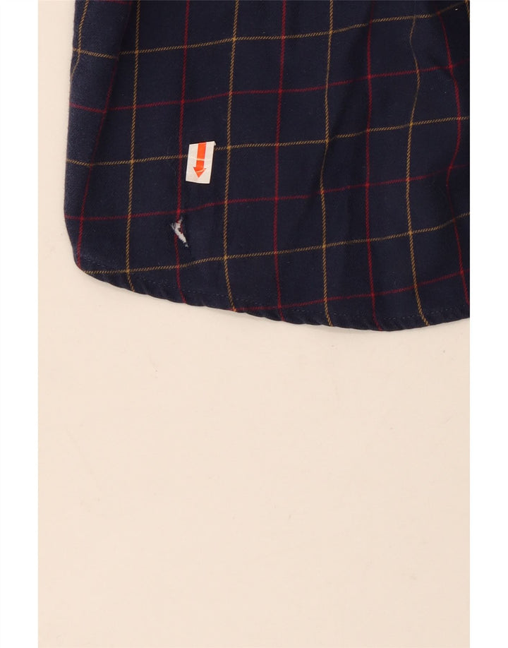 Мужская фланелевая рубашка Barbour среднего размера, темно-синяя клетка, хлопок