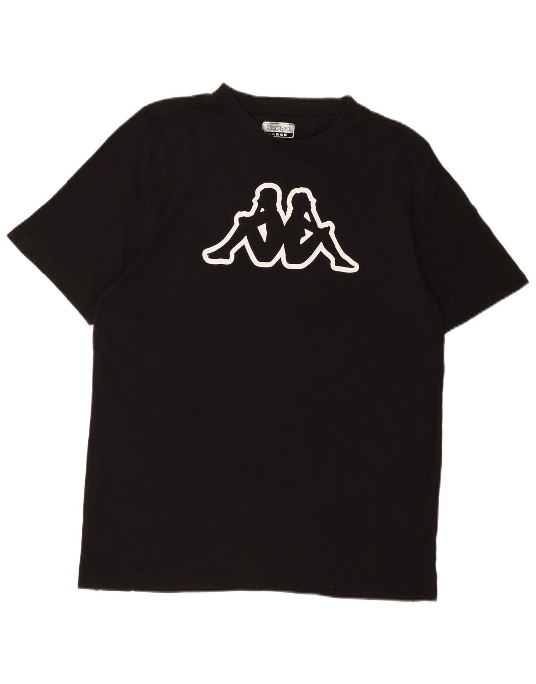 KAPPA Мужская футболка с рисунком, большой черный хлопок