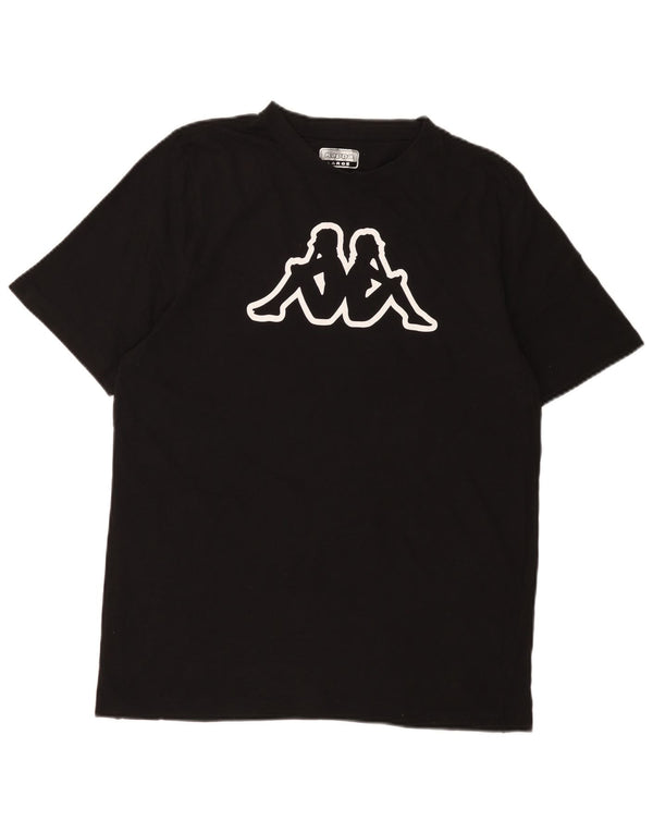 KAPPA Мужская футболка с рисунком, большой черный хлопок