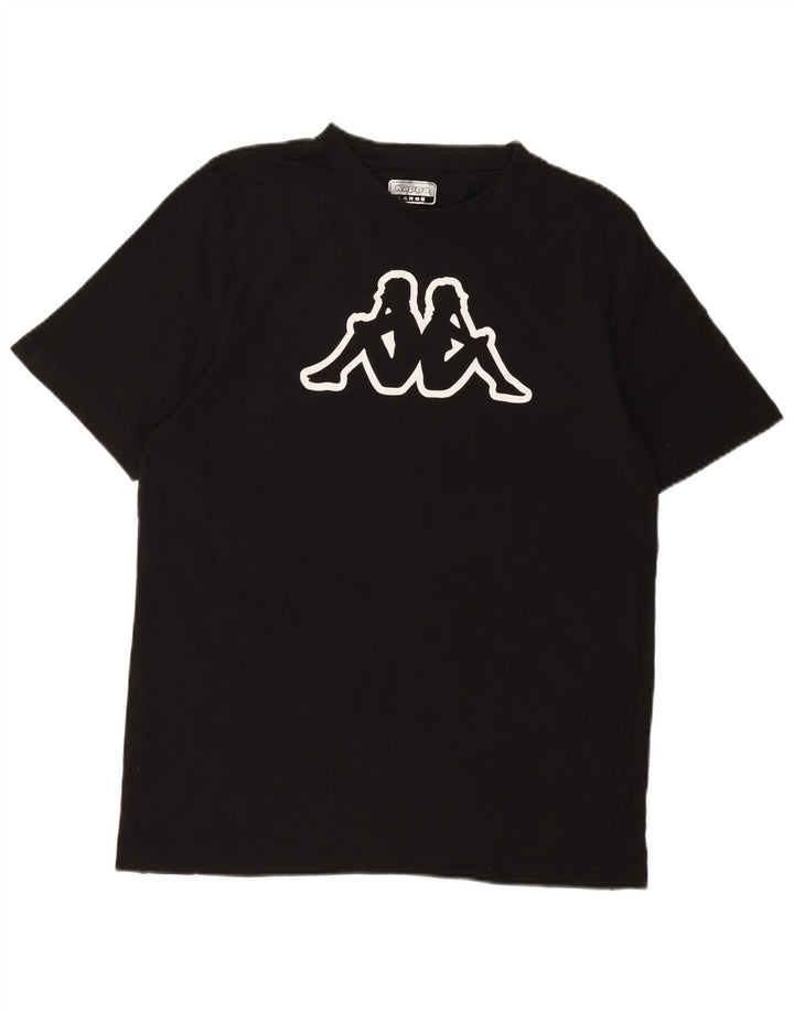 KAPPA Мужская футболка с рисунком, большой черный хлопок