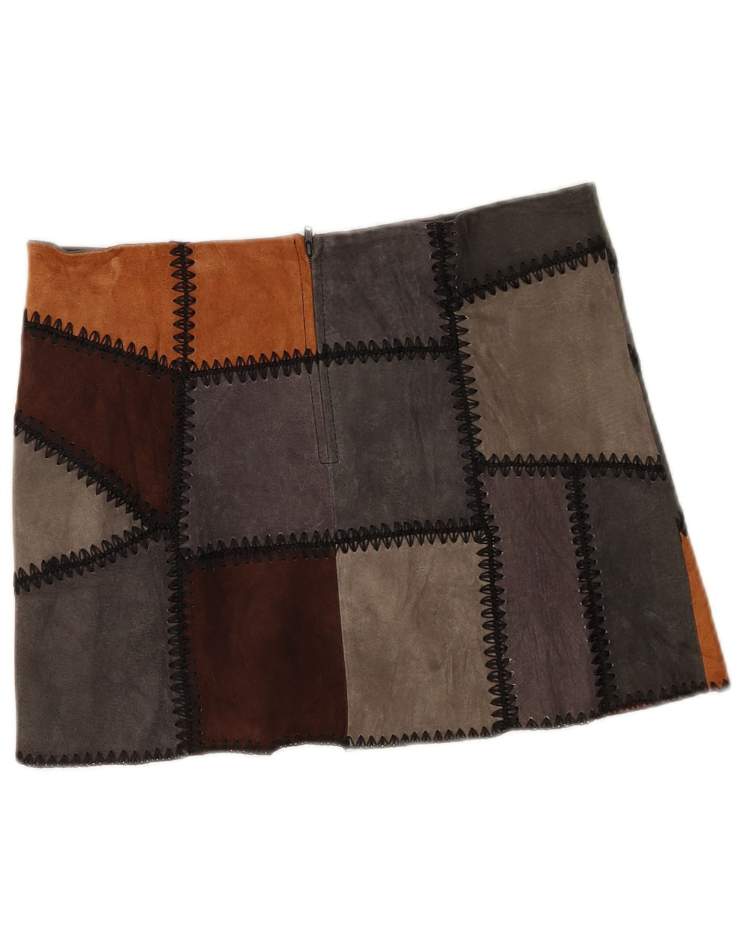 Женская мини-юбка Zara большого размера W30, разноцветный полиэстер с цветными блоками