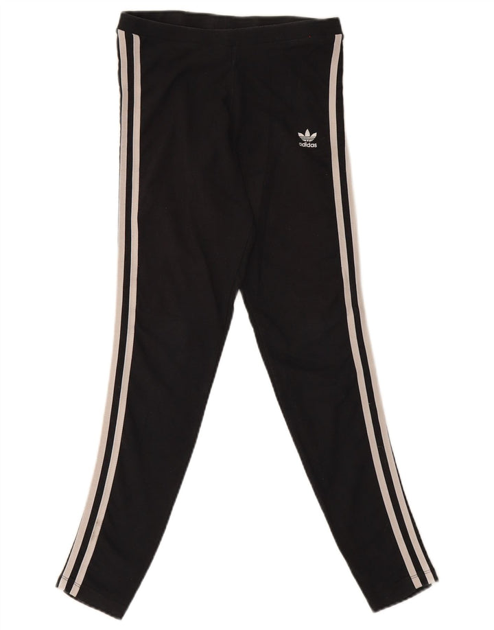 Женские леггинсы Adidas UK 10, маленькие черные хлопковые