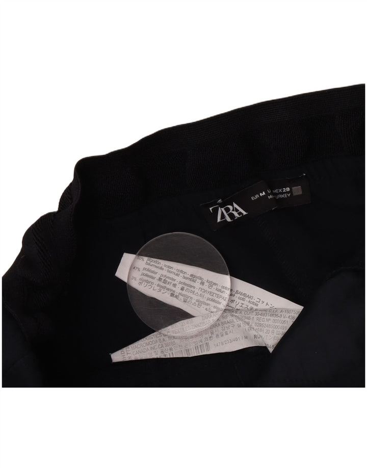 Женские узкие брюки чинос Zara Medium W30 L28, черные хлопковые